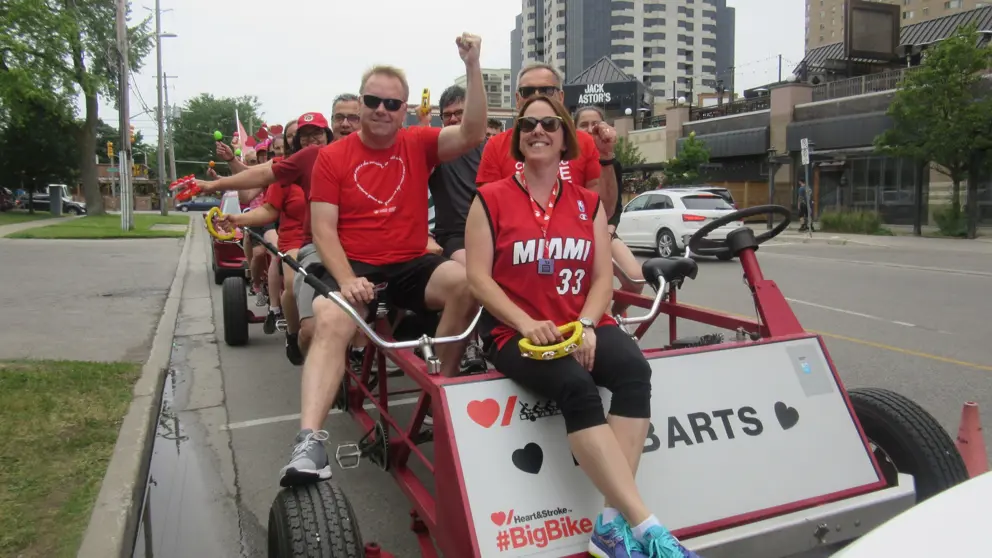  Caroline O’Neil with her Big Bike team